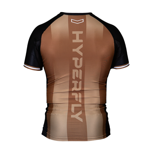 Core Ranked Rash Guard Brown
